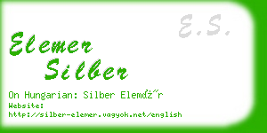 elemer silber business card